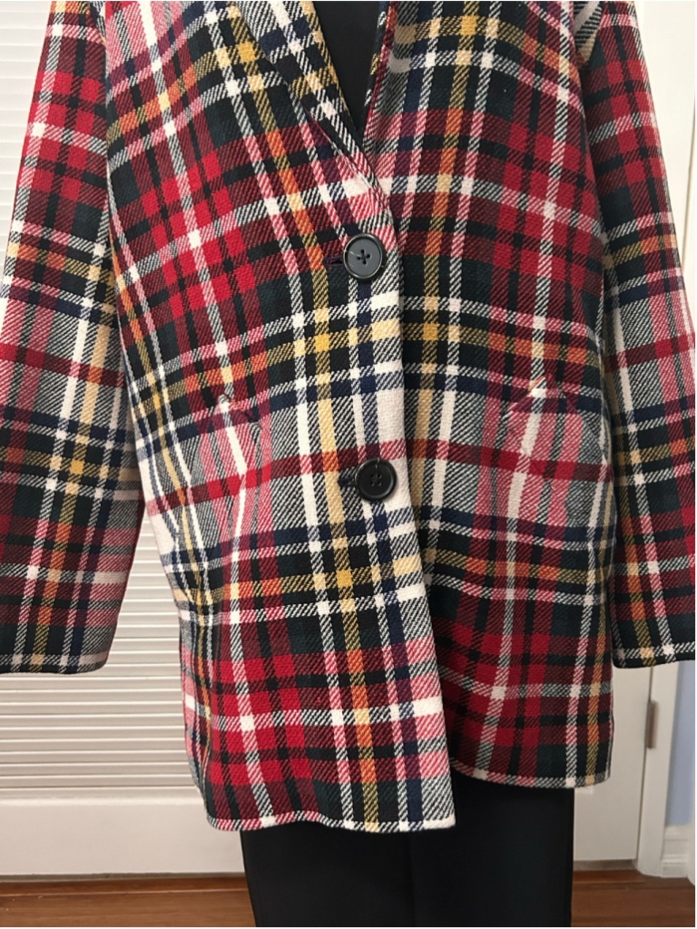 Derek Lam 10 Crosby Plaid Wool Blend Blazer Coat NWT Size 10 $595 - Picture 4 of 13